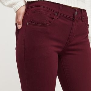Burgandy skinny jeans